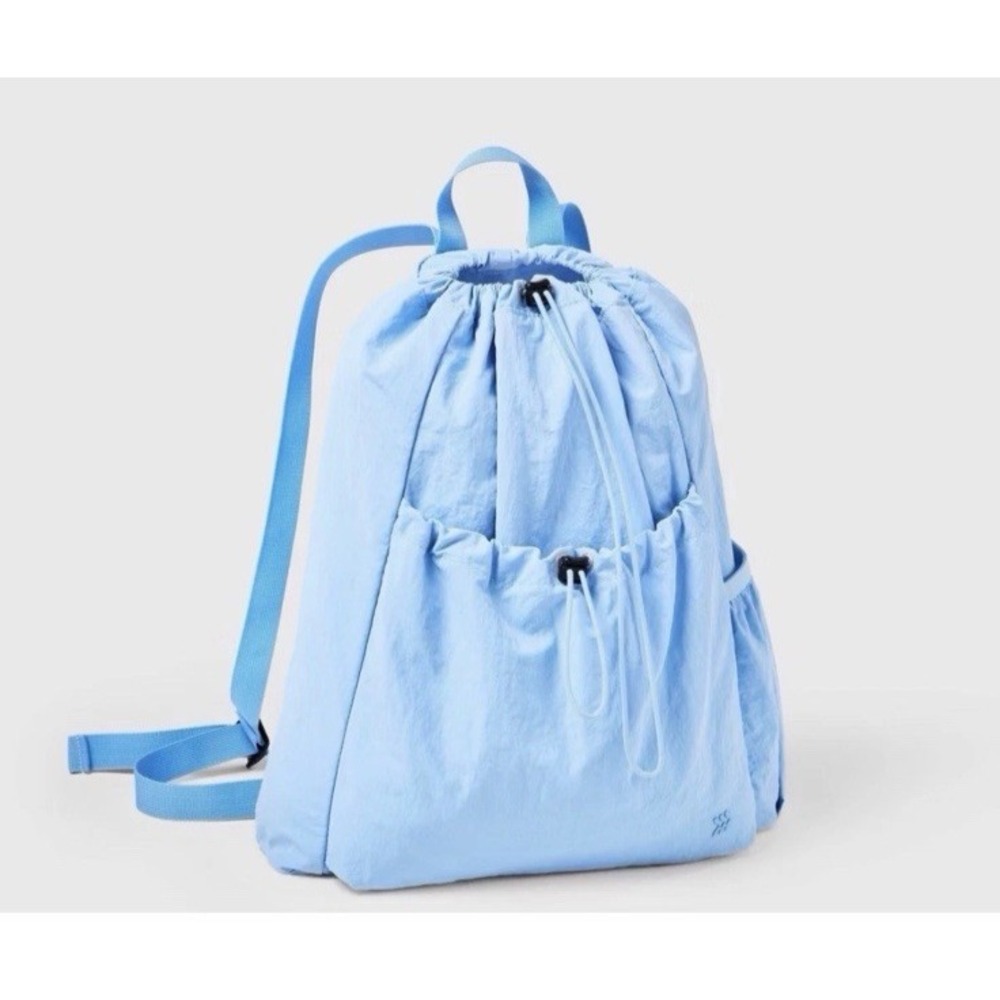 All In Motion 20L Cinch Backpack Adjustable Straps Water Repellent Light BlueNew